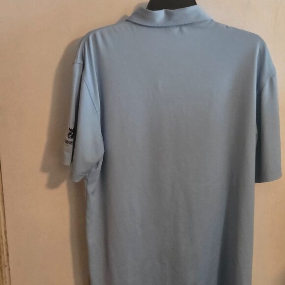 Peter Millar Golf Polo M Maya Blue Summer Comfort Performance Grandover Logo - Picture 2 of 7